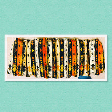 Load image into Gallery viewer, Lupin-filled hot or cold back and belly belt for period pain, endo pain, or inflammation – aztec country cotton print