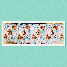 Load image into Gallery viewer, Lupin-filled hot or cold back and belly belt for period pain, endo pain, or inflammation – country horse highland cow boots cotton print