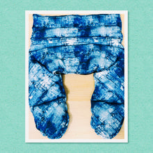 Load image into Gallery viewer, Lupin-filled hot or cold back and belly belt for period pain, endo pain, or inflammation – denim print cotton print