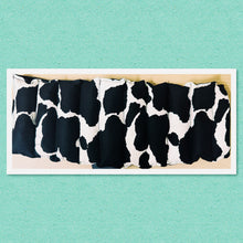 Load image into Gallery viewer, Lupin-filled hot or cold back and belly belt for period pain, endo pain, or inflammation – cow print cotton print