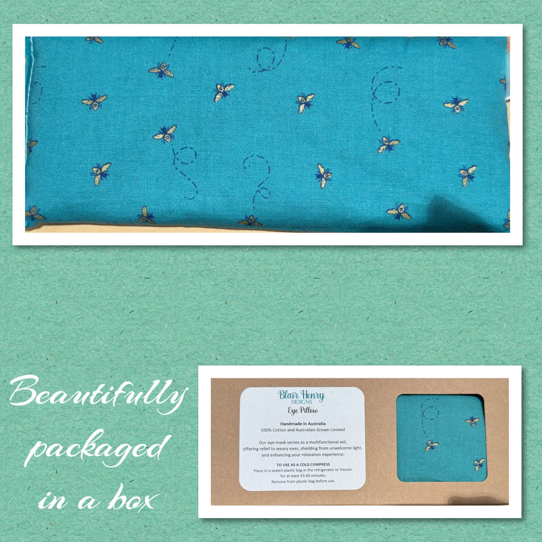 Eye Pillow - Busy Bee Teal