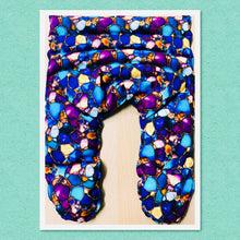 Load image into Gallery viewer, Lupin-filled hot or cold pack for body aches, pains and inflammation in purples and blue gemstones cotton fabric – handmade by Blair Henry Designs
