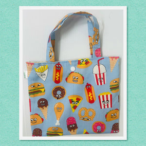 Mini Tote Bag - Funky Foods