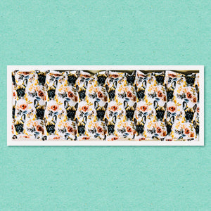 Lupin-filled hot or cold back and long pack period, endo  & back pain, or inflammation –  french bulldog and floral cotton print