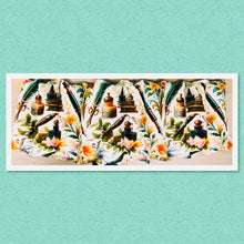Load image into Gallery viewer, Lupin-filled hot or cold back and belly belt for period pain, endo pain, or inflammation – Ink &amp; Quill floral cotton print
