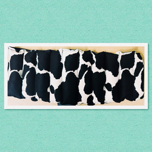 Lupin-filled hot or cold back and belly belt for period pain, endo pain, or inflammation – cow print cotton print