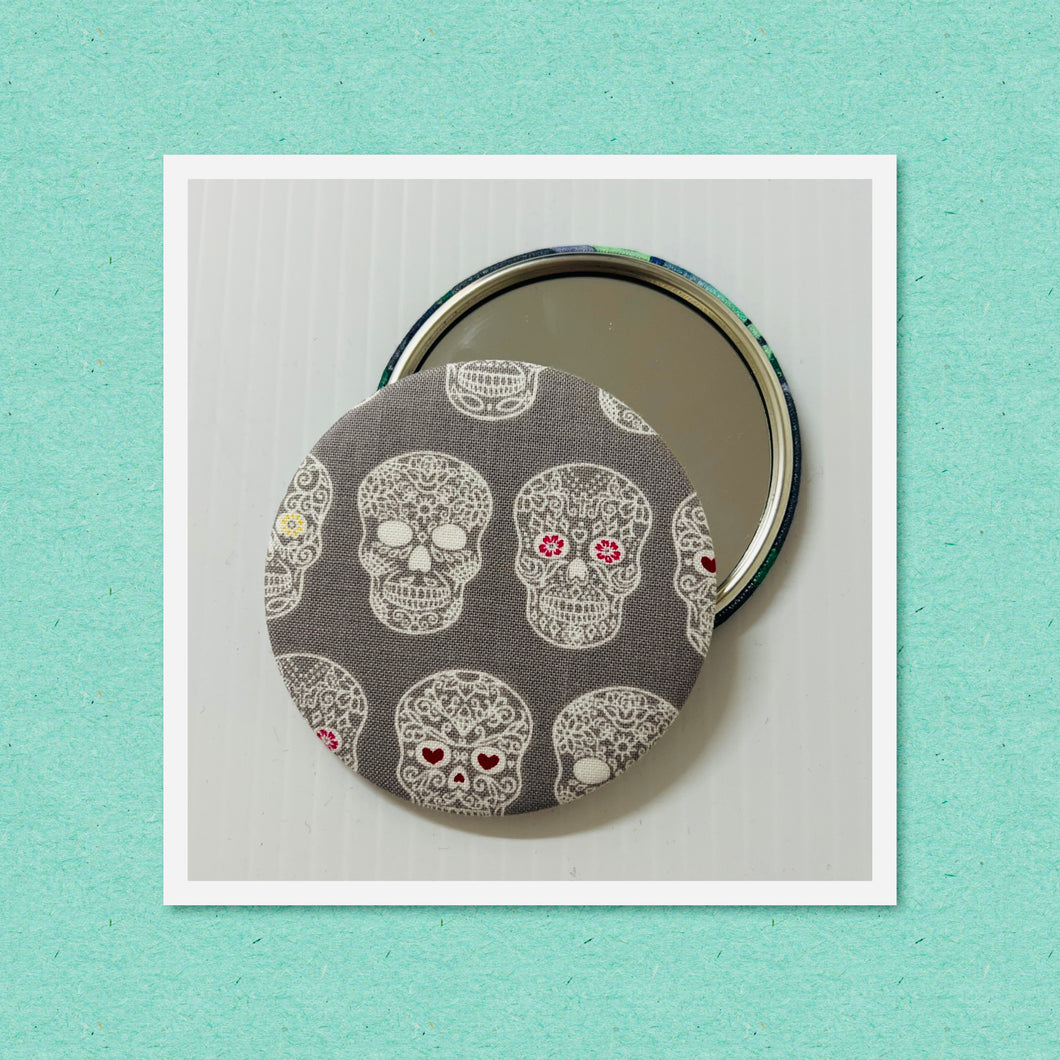 Fabric Mirror - 50 Skulls of Grey