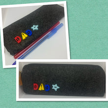 Load image into Gallery viewer, Felt Pencil Case Dark Grey - Dad
